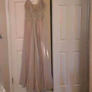 Champagne prom dress